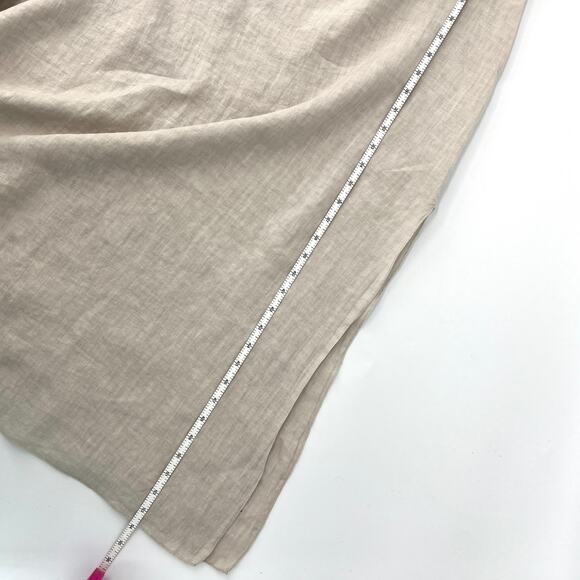 Terzo Millennio Italy 100% Linen Maxi Dress Size Medium Sleeveless - Picture 7 of 12